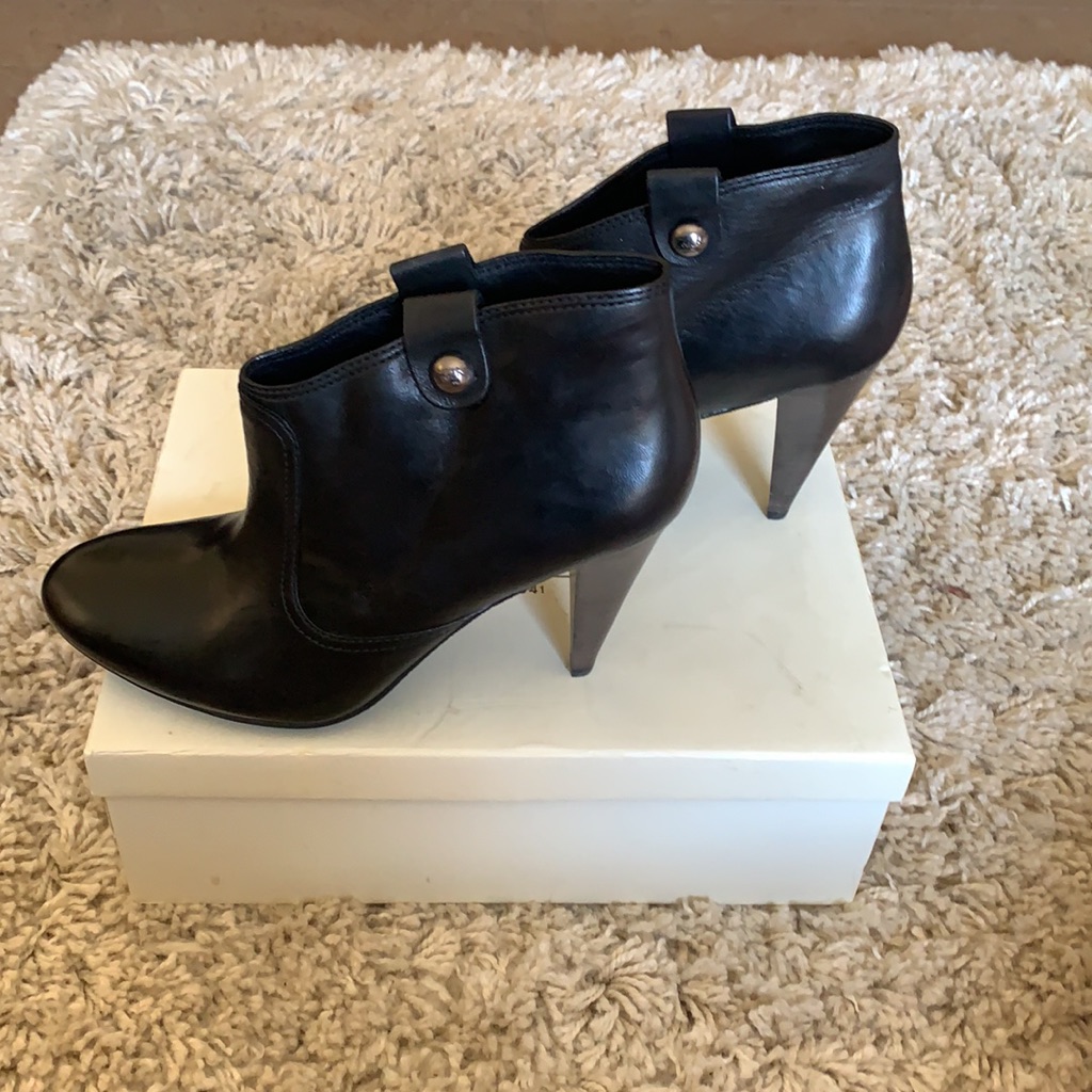 Nwt Coach Black Leather Booties